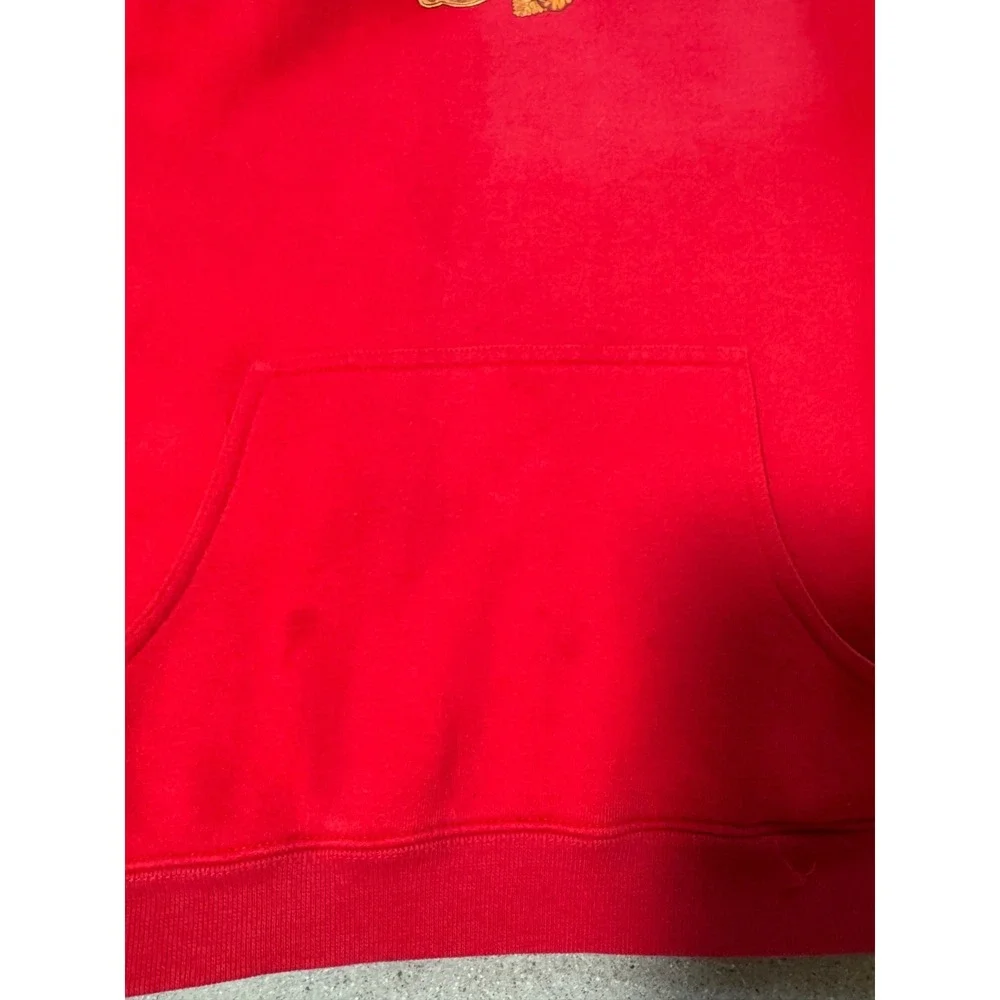 Vintage Billabong Quad Hit Hoodie Y2K Surf Skate Grail Red Gold Spell Out S RARE